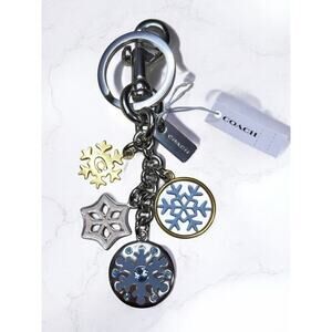NWT Coach C7100 Snowflake Cluster Bag Charm/Key Ring